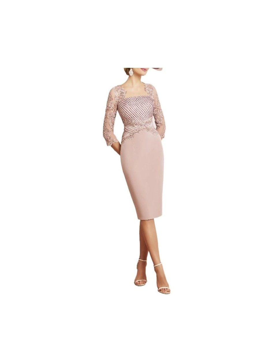 Pale pink delicate weaved mother of the dress suit - Courbe et Compagnie