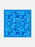 Parrots of Paradise Silk Scarf - Blue - Courbe et Compagnie