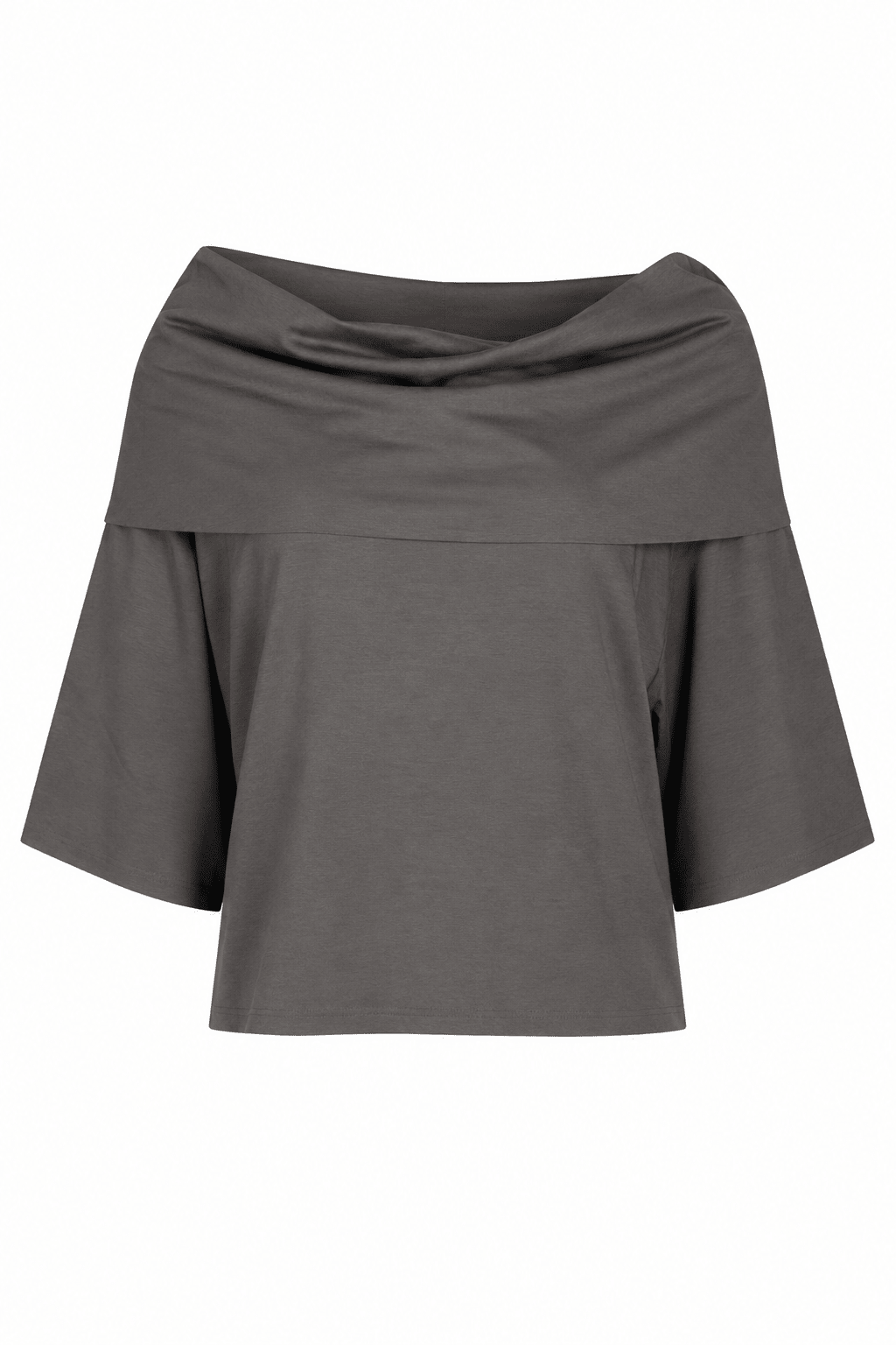 Pima Cotton Jackie O Top Cowl Neck Kimono Sleeves Lava - Courbe et Compagnie