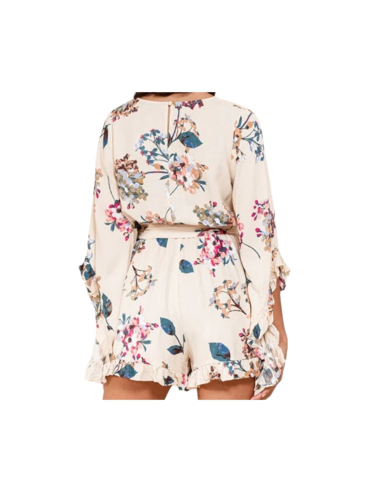 Playful Floral Plus Size Romper - Courbe et Compagnie