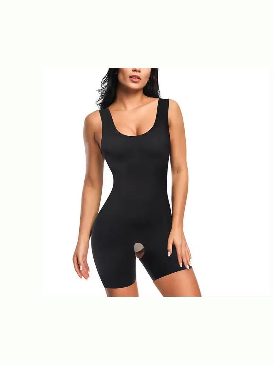 Plus Size Camisole Shapewear Bodysuit – Tummy Control Butt Lift Breast Support Open-Crotch Body Shaper for Women - Courbe et Compagnie