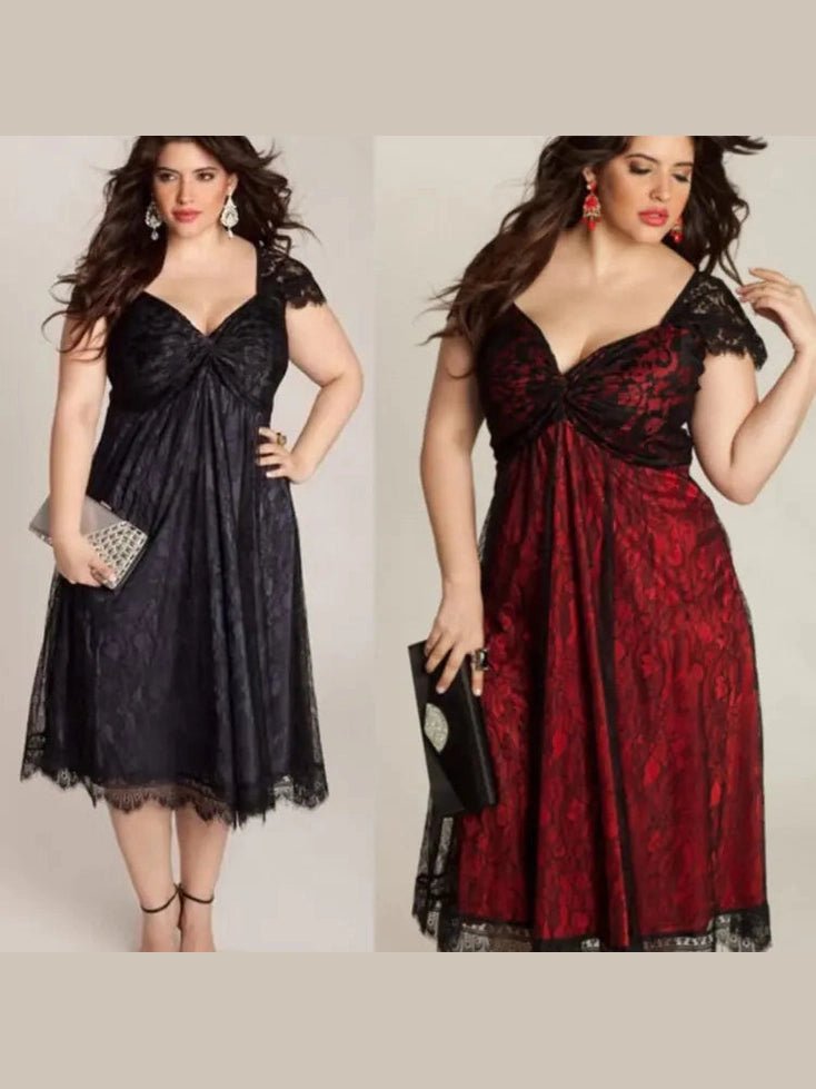 Plus Size Gothic Lace Dress for Women - Courbe et Compagnie