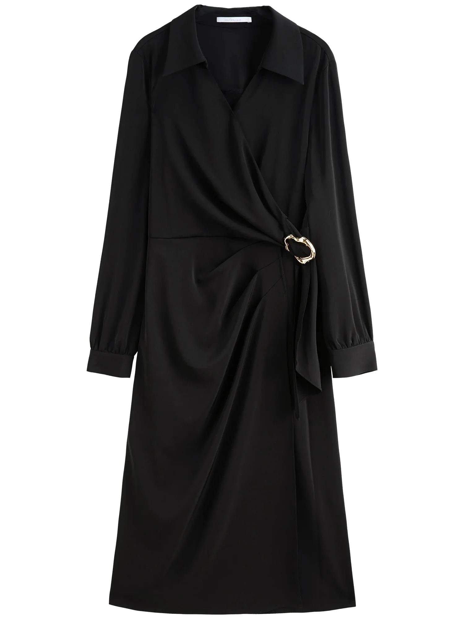 Plus Size Long Dress With Metal Detail For Spring Fashion - Courbe et Compagnie