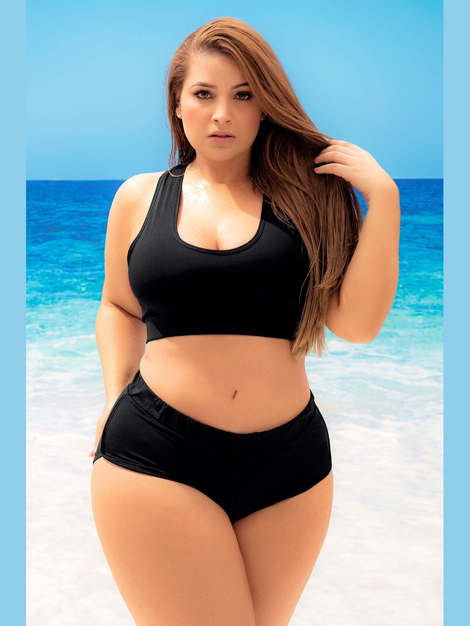 Plus Size Sporty Two Piece - Courbe et Compagnie