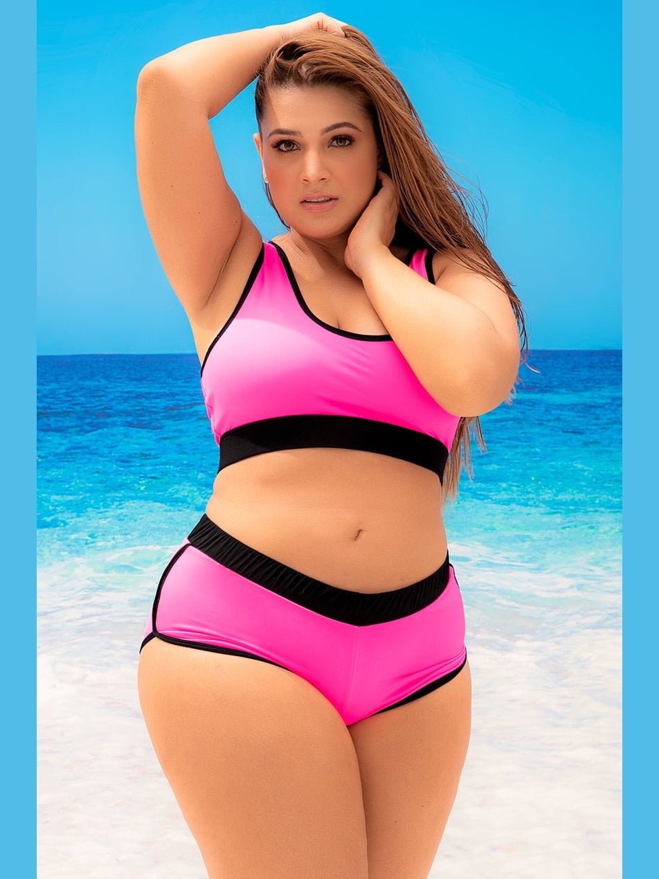 Plus Size Sporty Two Piece - Courbe et Compagnie
