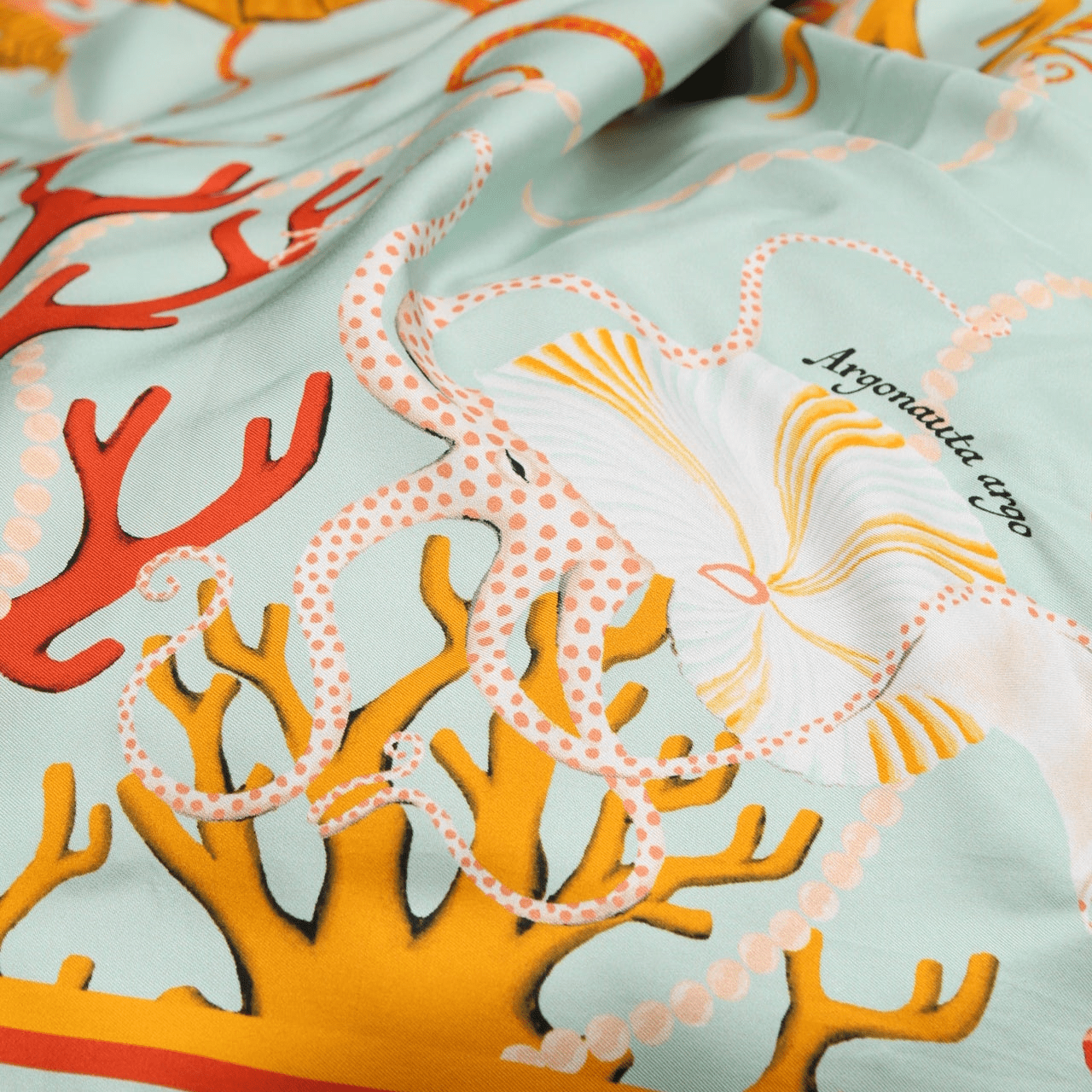 Prehistoric Seas Silk Scarf - Courbe et Compagnie