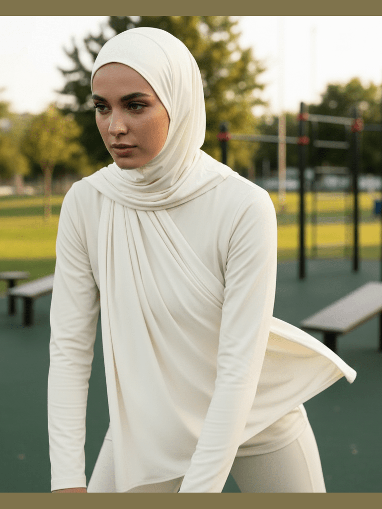 Premium Cooling Non-Slip Hijab | Breathable Sports Hijab (MH196) - Courbe et Compagnie