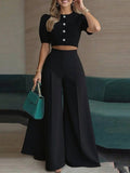 Printed Top & Trousers Two-Piece Suit - Courbe et Compagnie