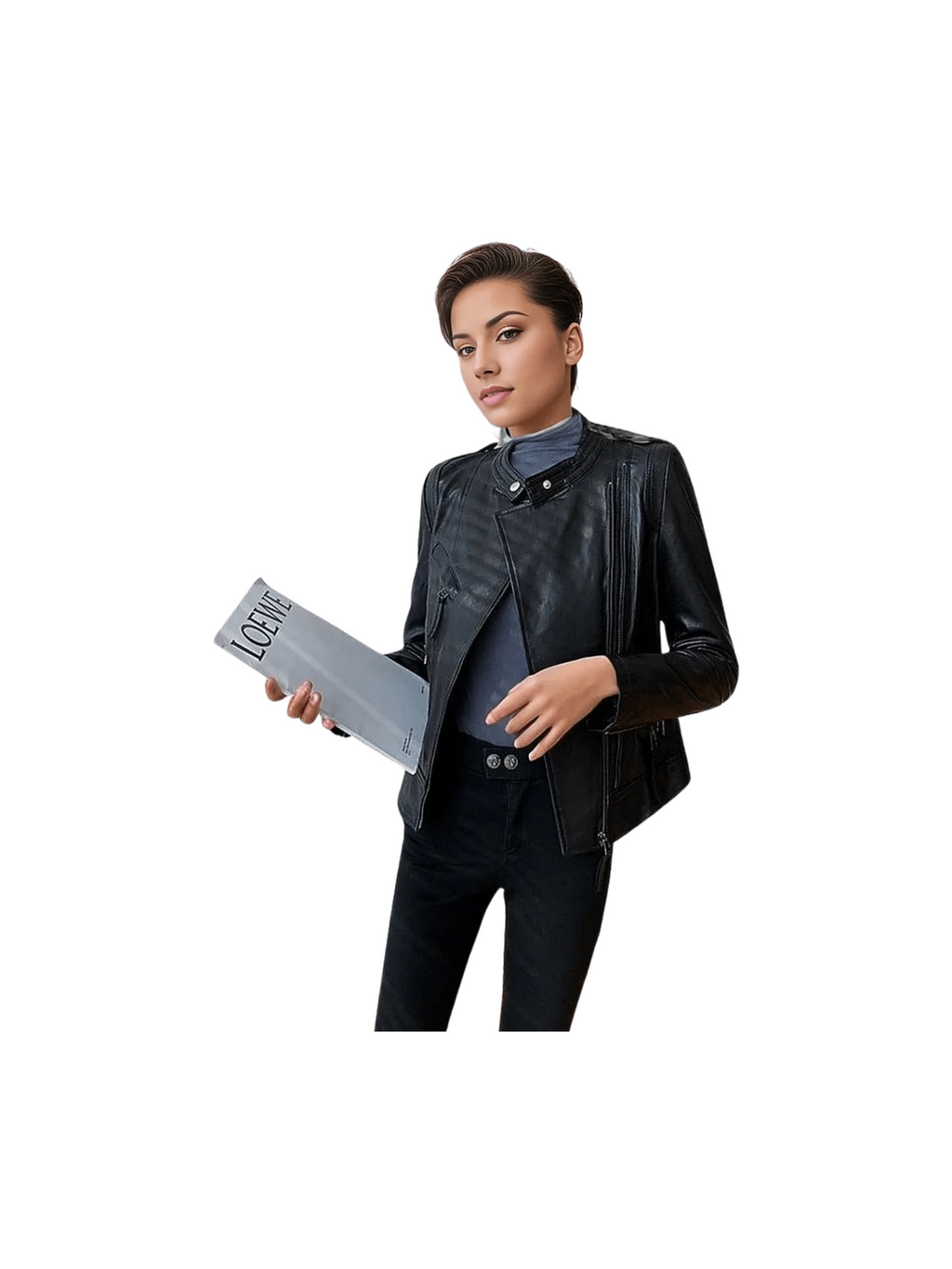 Quaz Womens Streetwear Women's Vintage Sheepskin Leather Coat - Courbe et Compagnie