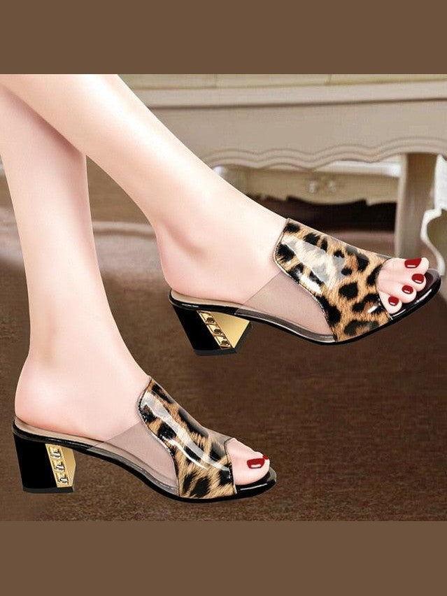 Queen Fashion PU Sandals Knit Women Transparent Sandals Pointed Toe High Heels Party Cross Women High Heel Sandals Transparent Pointed Toe Luxury Dress Outdoor Sandals - Courbe et Compagnie
