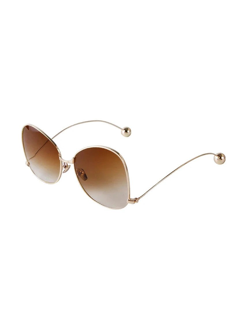 Radiant Gold Oversized Sunglasses - Courbe et Compagnie