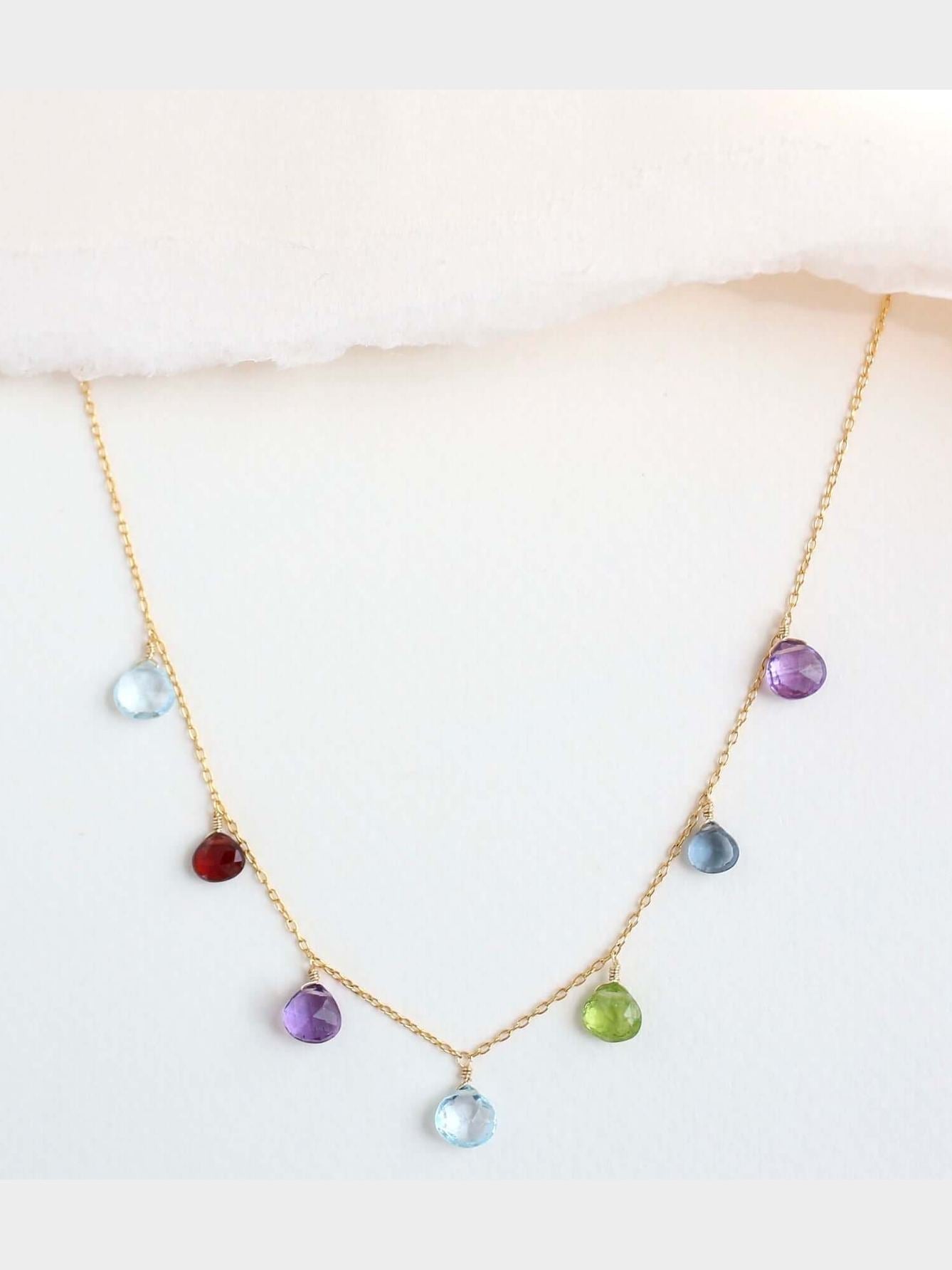 Rainbow Sparkler Necklace - Gold - Courbe et Compagnie