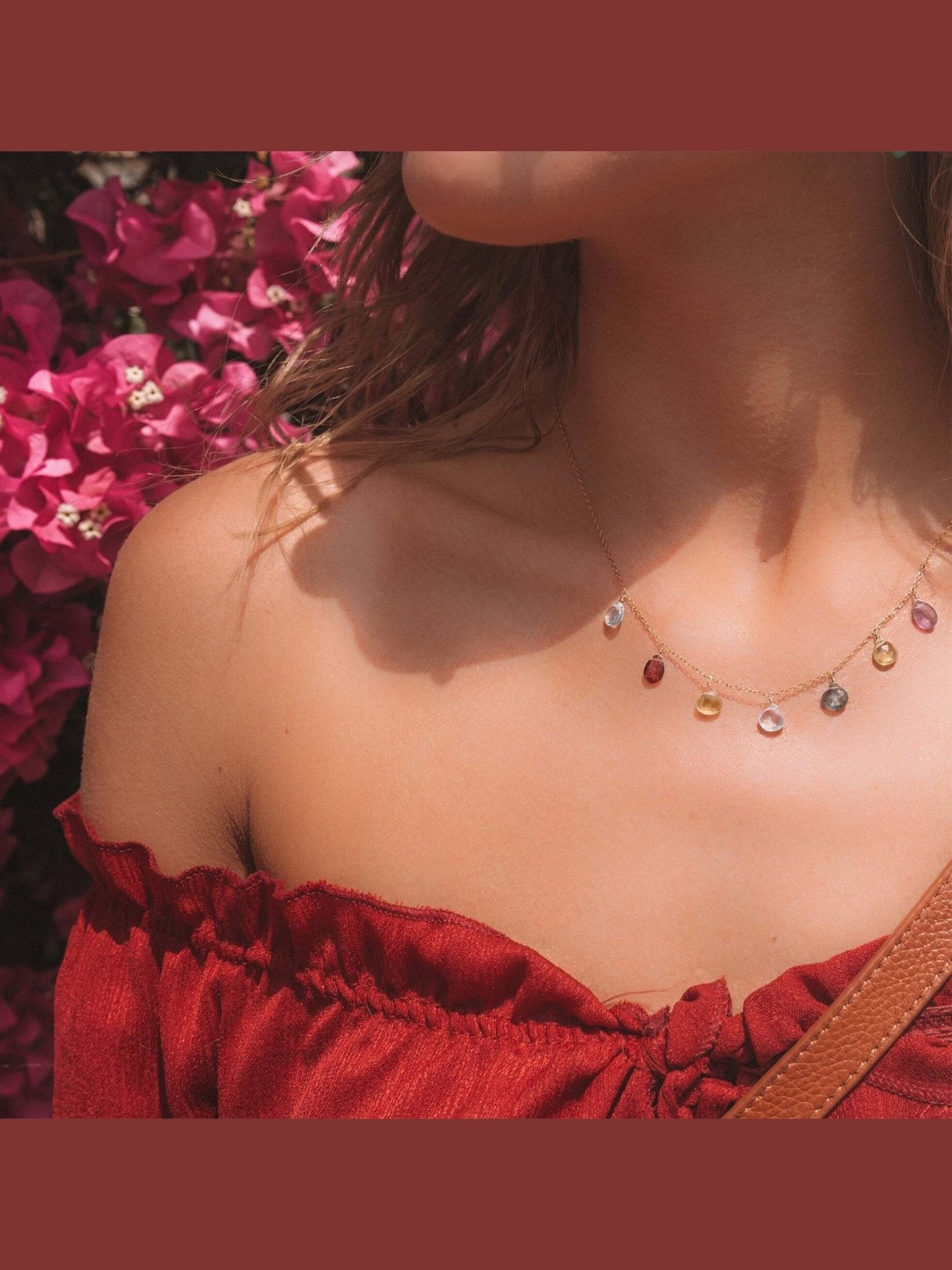 Rainbow Sparkler Necklace - Gold - Courbe et Compagnie
