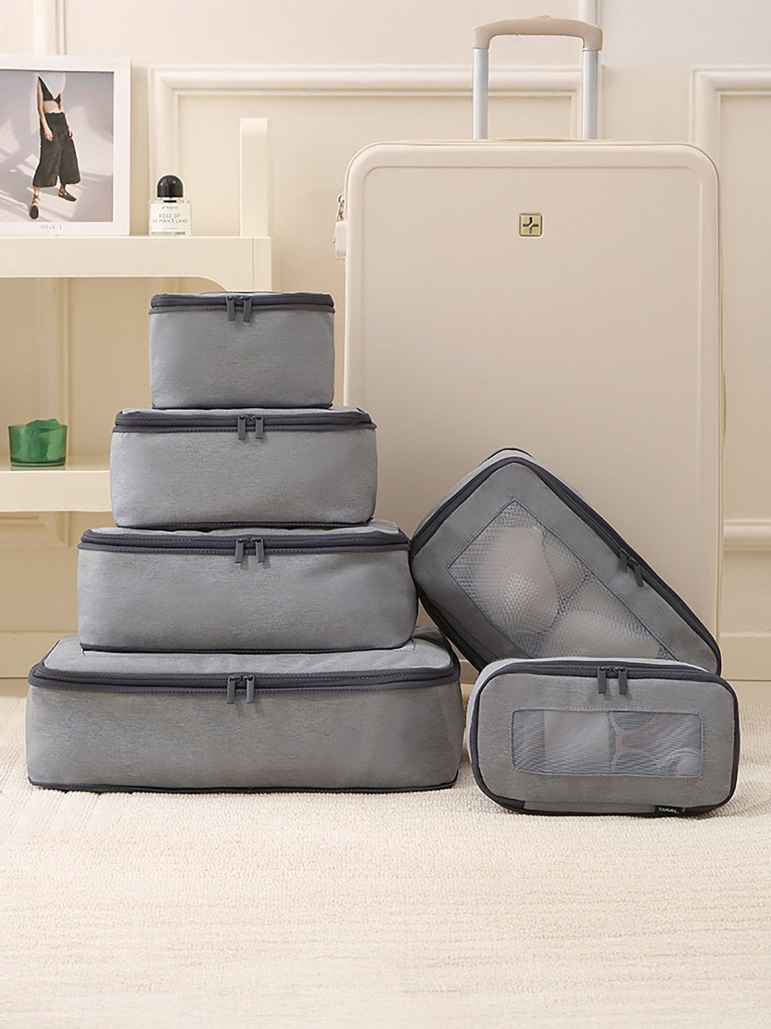Recycled Silk 6-Piece Travel Toiletry Set - Courbe et Compagnie