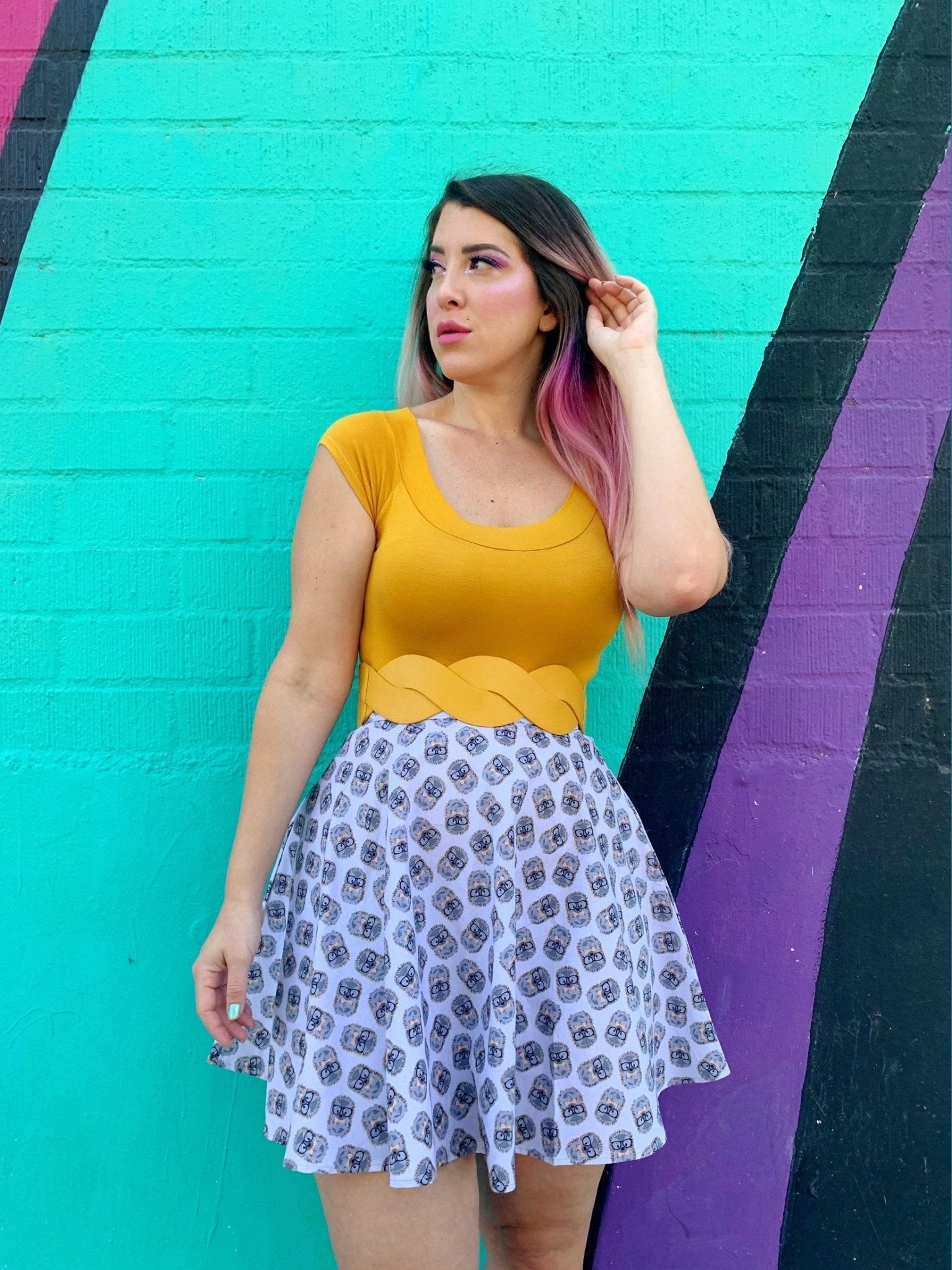 Retro Boat Neck Top in Mustard - Courbe et Compagnie