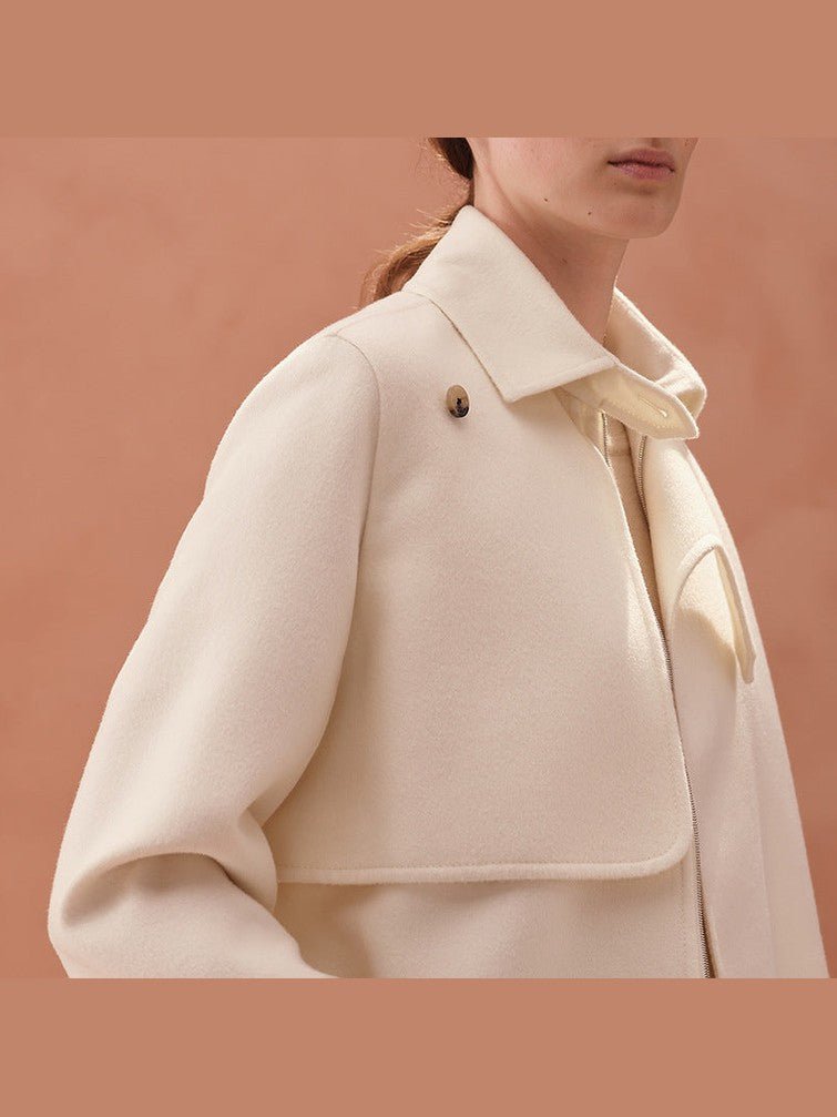 Retro Short Temperamental Women's Genuine Leather Clothes - Courbe et Compagnie