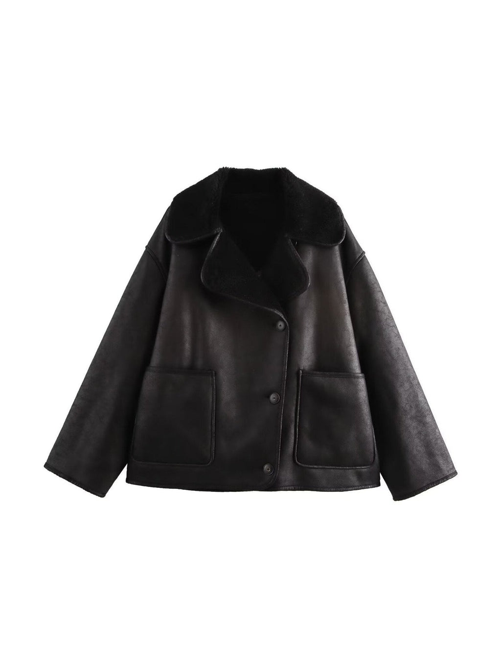 Reversible Fur & Leather Jacket coat - Courbe et Compagnie
