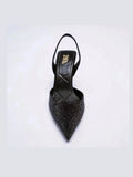 Rhinestone Slingback High Heel Pumps - Courbe et Compagnie