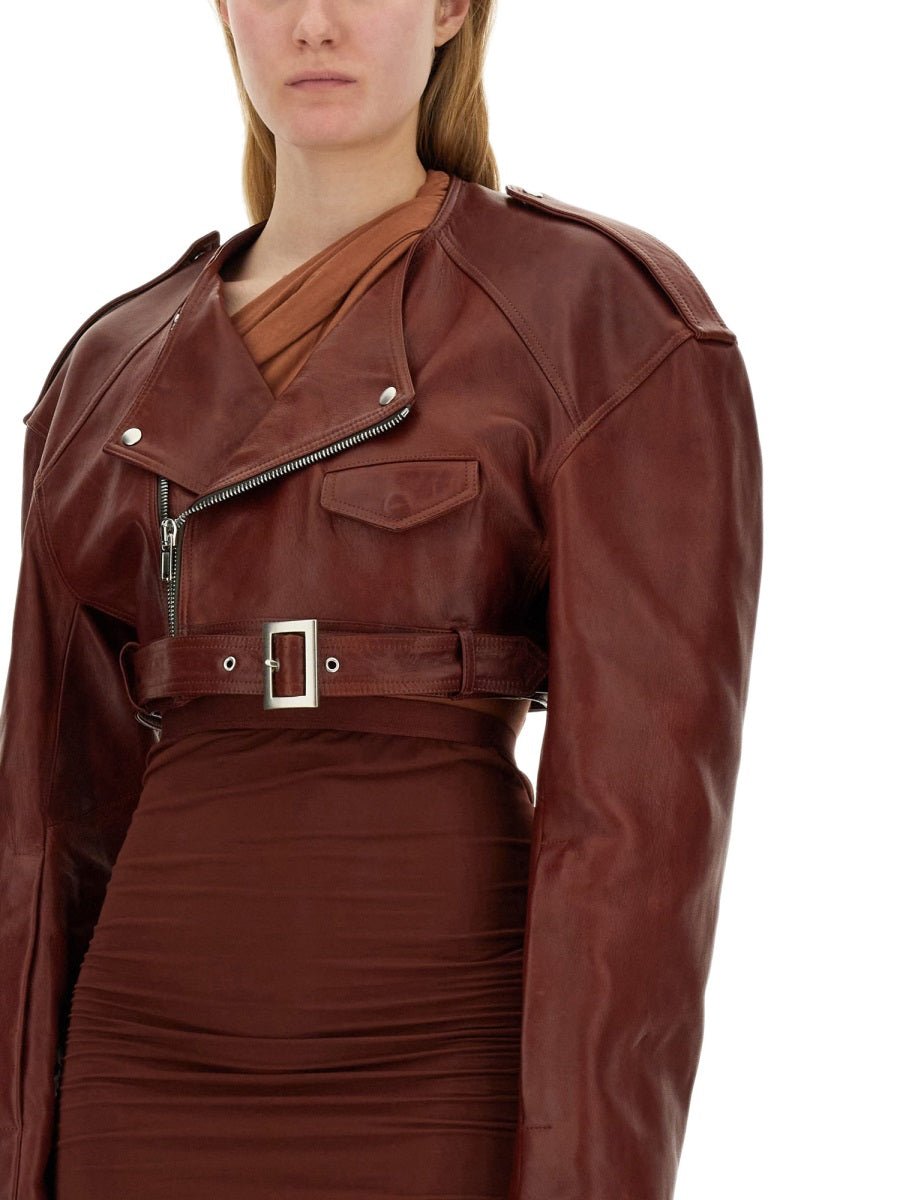 Rick Owens Women Leather Jacket - Courbe et Compagnie