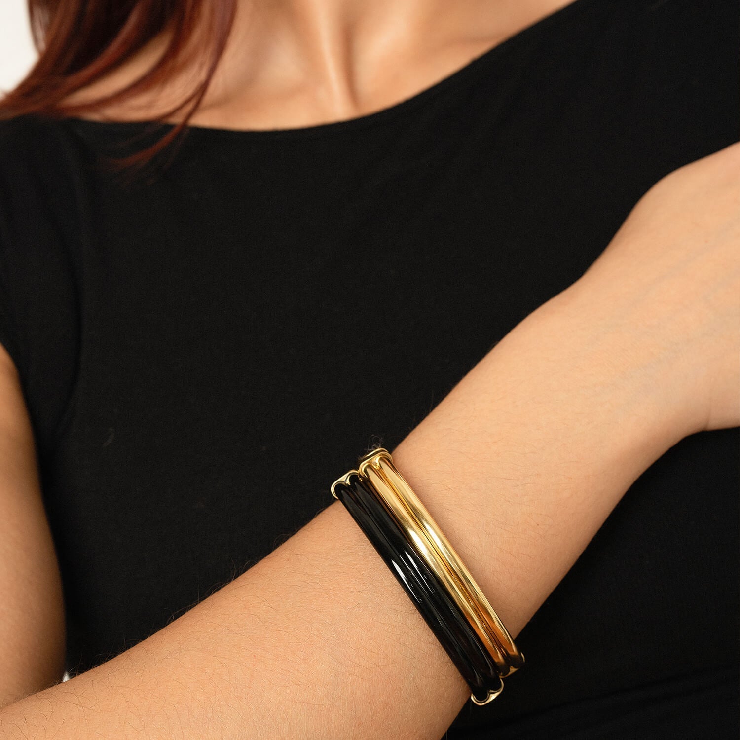 Ridge Lucite Hinge Bangle - Courbe et Compagnie