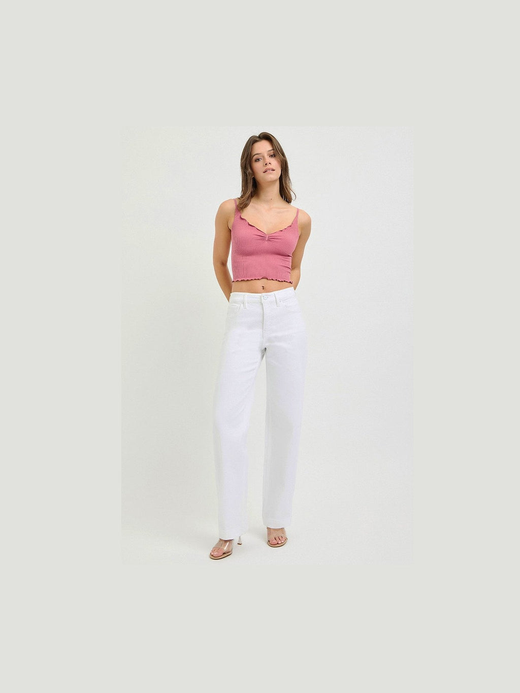 RISEN Full Size High Rise Wide Baggy Pants Plus Size - Courbe et Compagnie