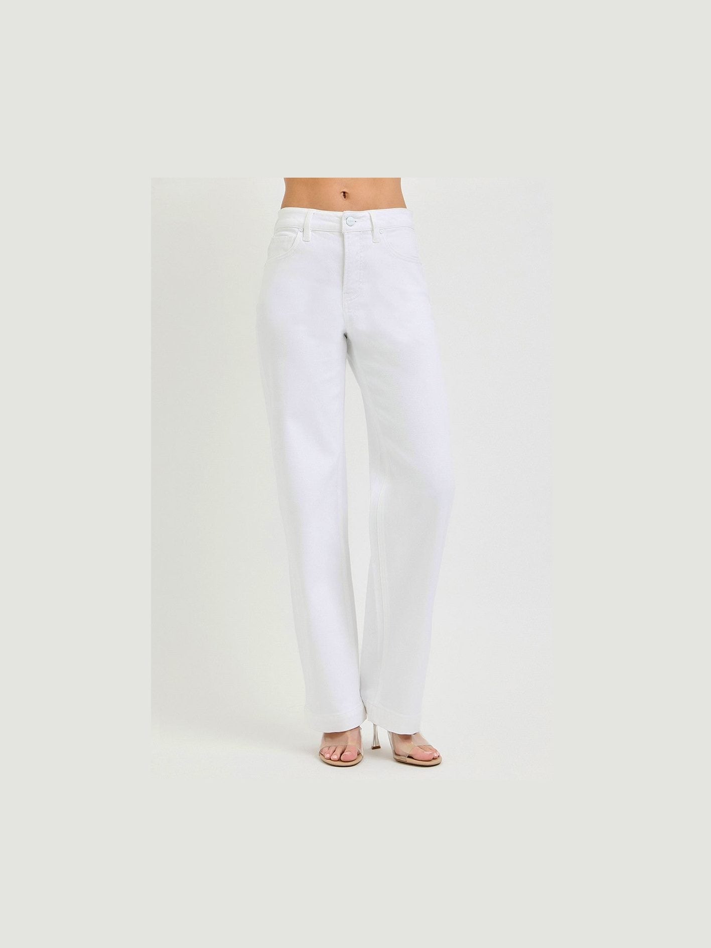 RISEN Full Size High Rise Wide Baggy Pants Plus Size - Courbe et Compagnie