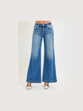 RISEN Full Size Mid Rise Wide Leg Jeans with Flared Look Plus Size - Courbe et Compagnie