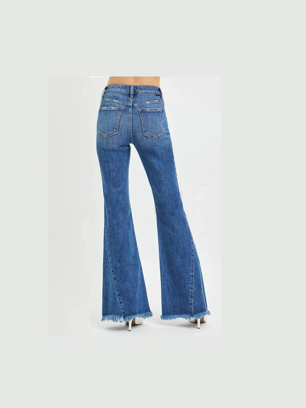 RISEN Mid Rise Flare Side Seam Detailing Jeans - Courbe et Compagnie