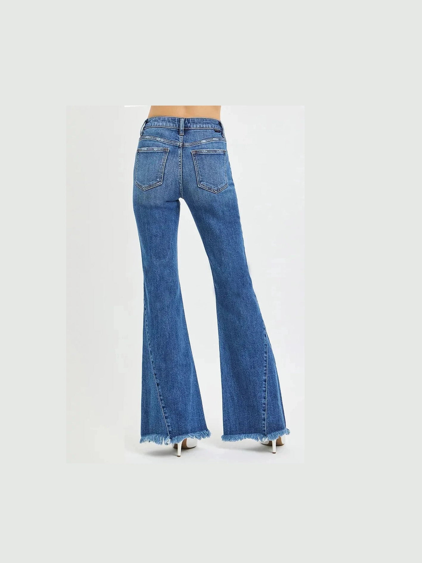 RISEN Mid Rise Flare Side Seam Detailing Jeans - Courbe et Compagnie