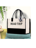 Road Trip Beach Tote Bag - Large Chic Tote Bag - Gift for Her - Vacation Tote Bag - Weekender Bag - Travel Tote - Courbe et Compagnie