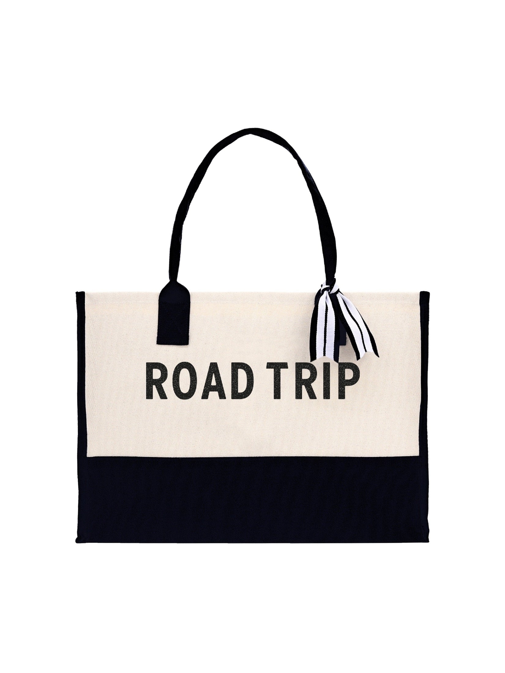 Road Trip Beach Tote Bag - Large Chic Tote Bag - Gift for Her - Vacation Tote Bag - Weekender Bag - Travel Tote - Courbe et Compagnie