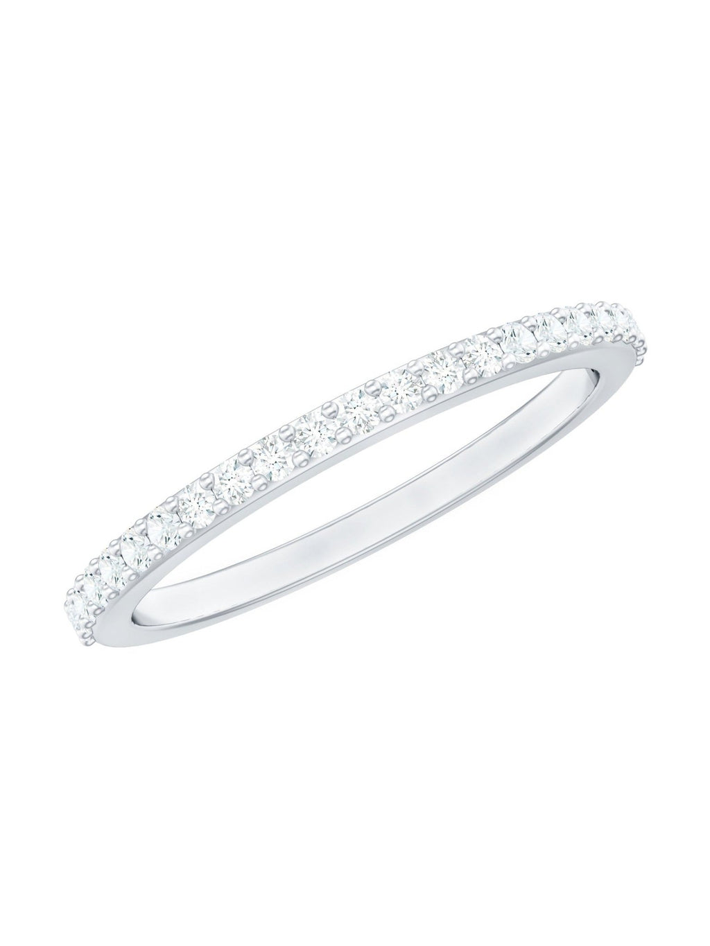 Round Cut Diamond Stackable Eternity Band - Courbe et Compagnie