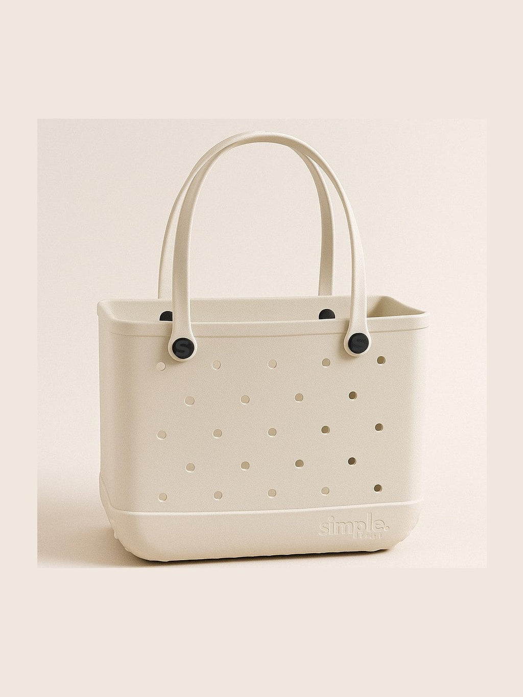 Rubber Tote Bag Set of 3 (XL/M/S) – Stylish Beige Tones EVA Bags, Great Value - Courbe et Compagnie