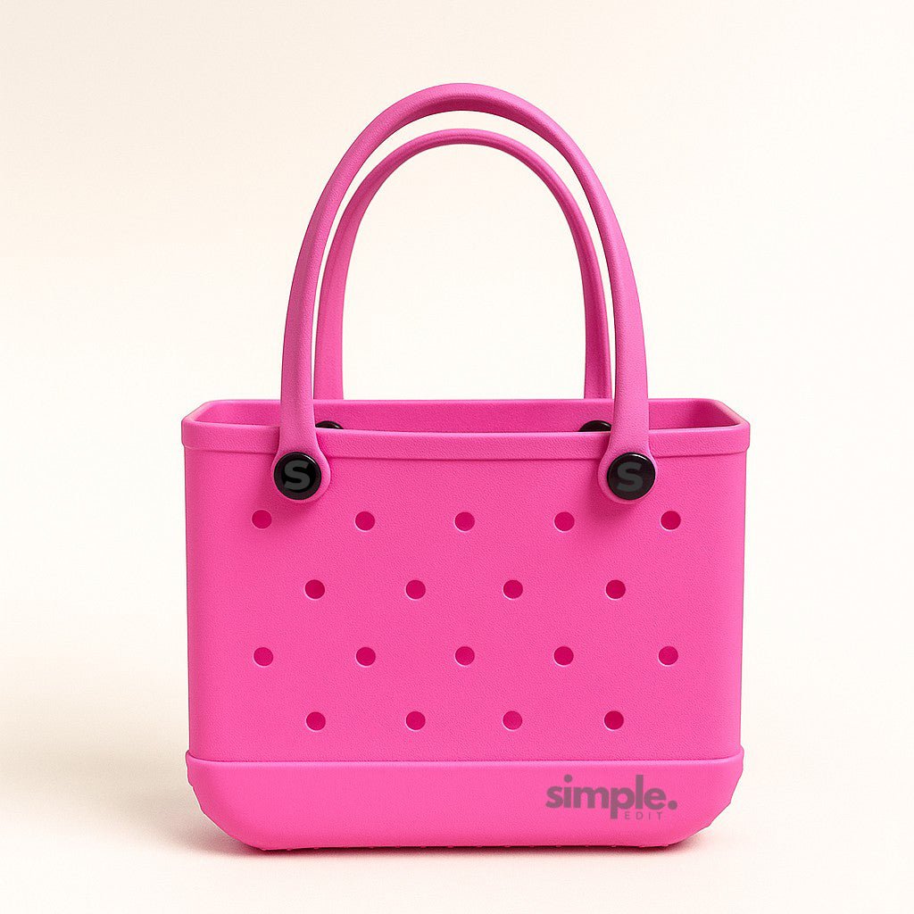 Rubber Tote Bag Set of 3 (XL/M/S) – Stylish Pink Tones EVA Bags, Great Value - Courbe et Compagnie