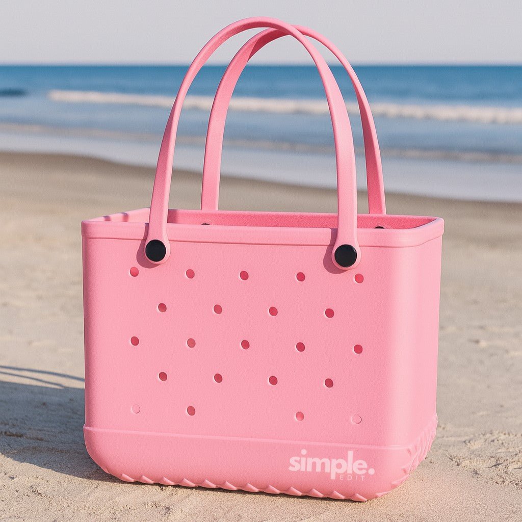 Rubber Tote Bag Set of 3 (XL/M/S) – Stylish Pink Tones EVA Bags, Great Value - Courbe et Compagnie