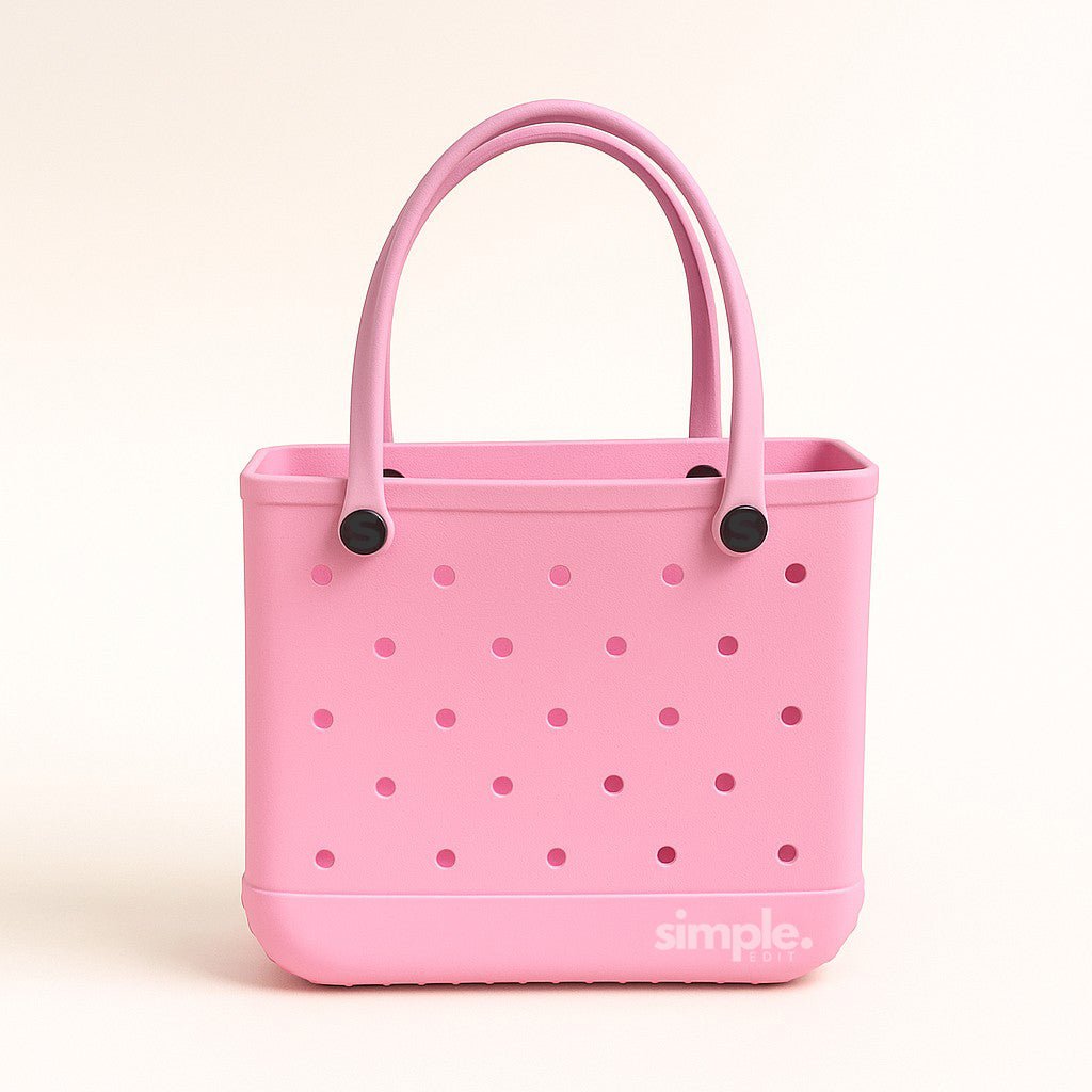 Rubber Tote Bag Set of 3 (XL/M/S) – Stylish Pink Tones EVA Bags, Great Value - Courbe et Compagnie