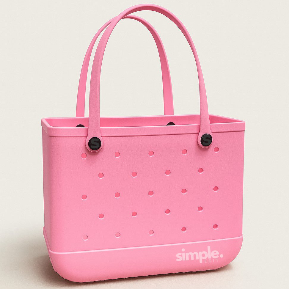 Rubber Tote Bag Set of 3 (XL/M/S) – Stylish Pink Tones EVA Bags, Great Value - Courbe et Compagnie