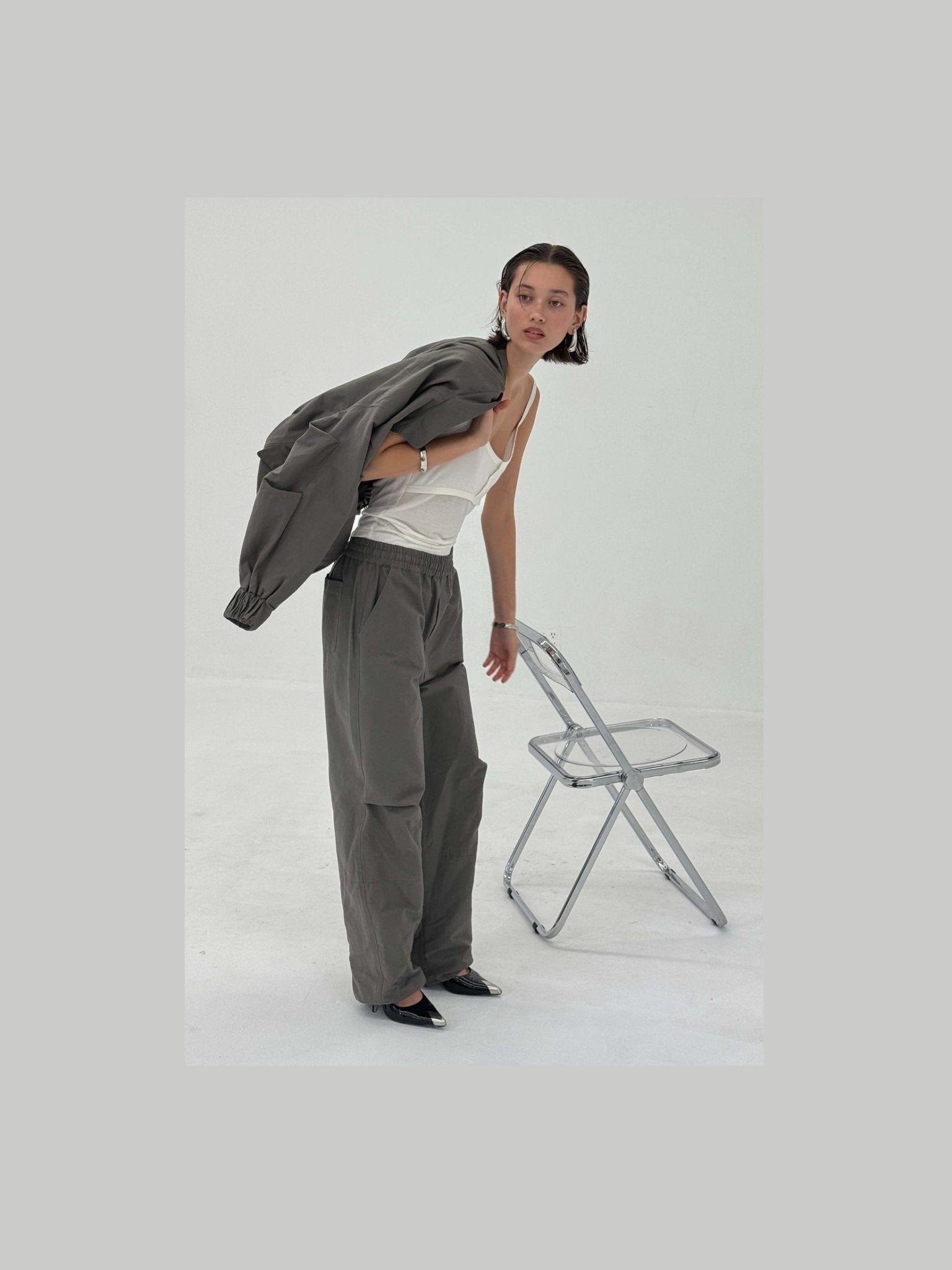SABLE PANT IN CHARCOAL - Courbe et Compagnie