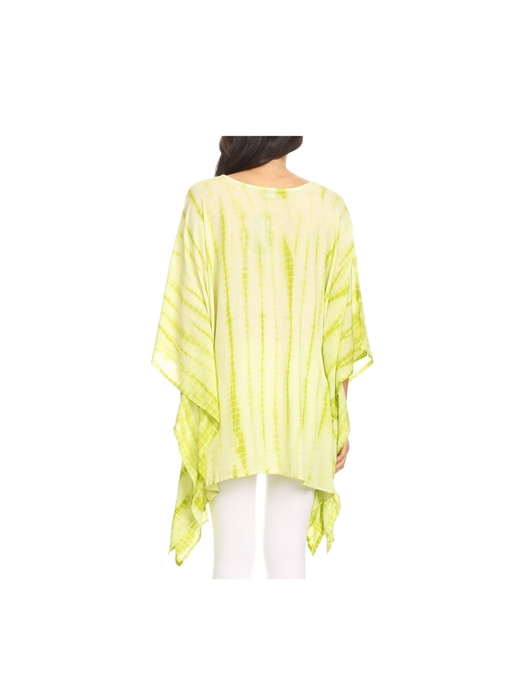 Sakkas Wren Lightweight Circle Poncho Top Blouse With Detailed Embroidery - Courbe et Compagnie