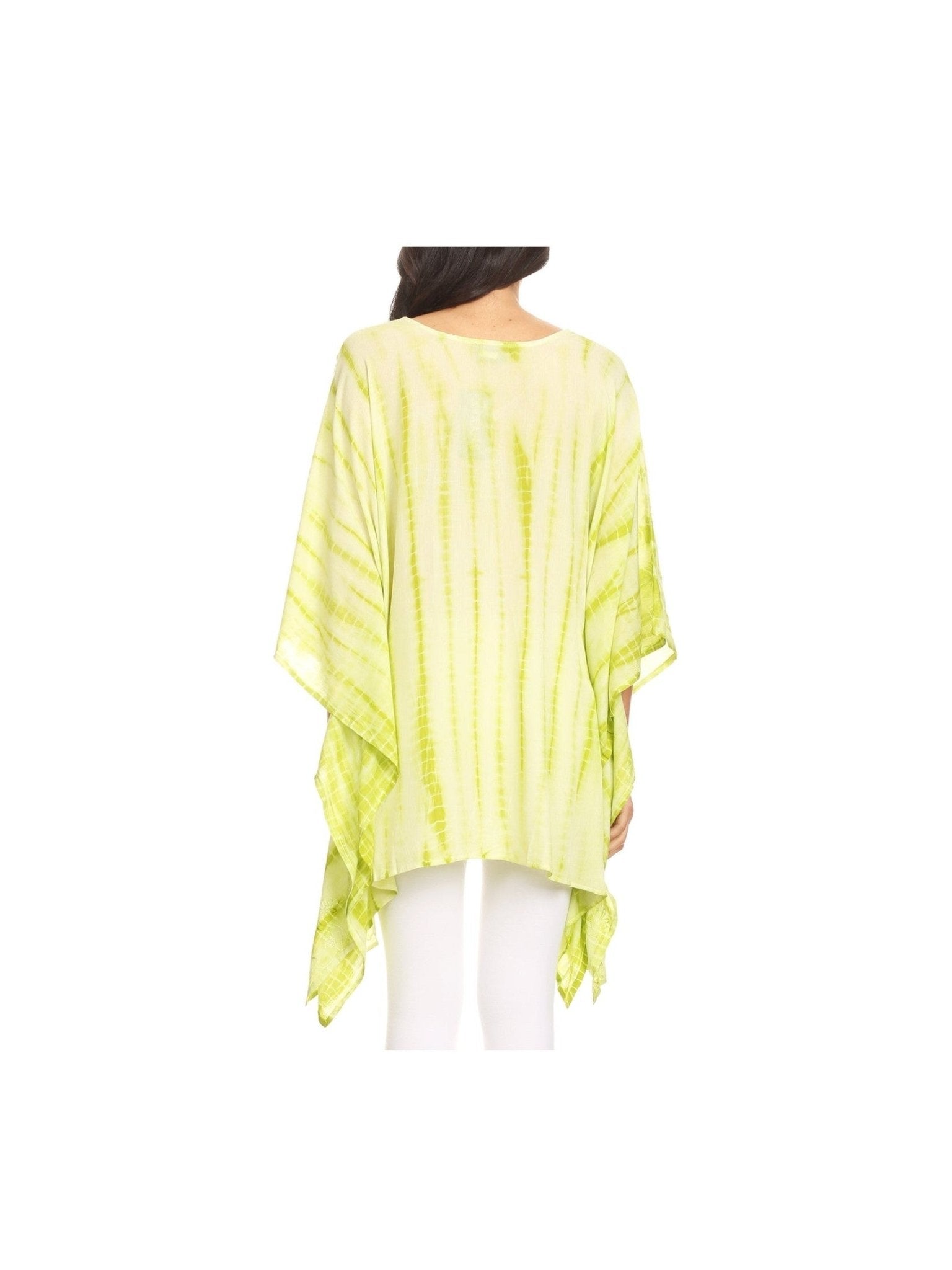 Sakkas Wren Lightweight Circle Poncho Top Blouse With Detailed Embroidery - Courbe et Compagnie