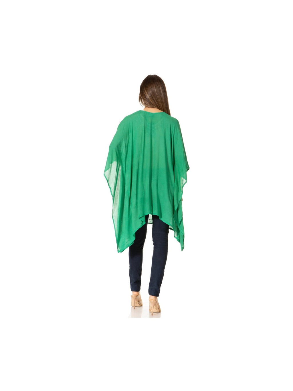 Sakkas Wren Lightweight Circle Poncho Top Blouse With Detailed Embroidery - Courbe et Compagnie