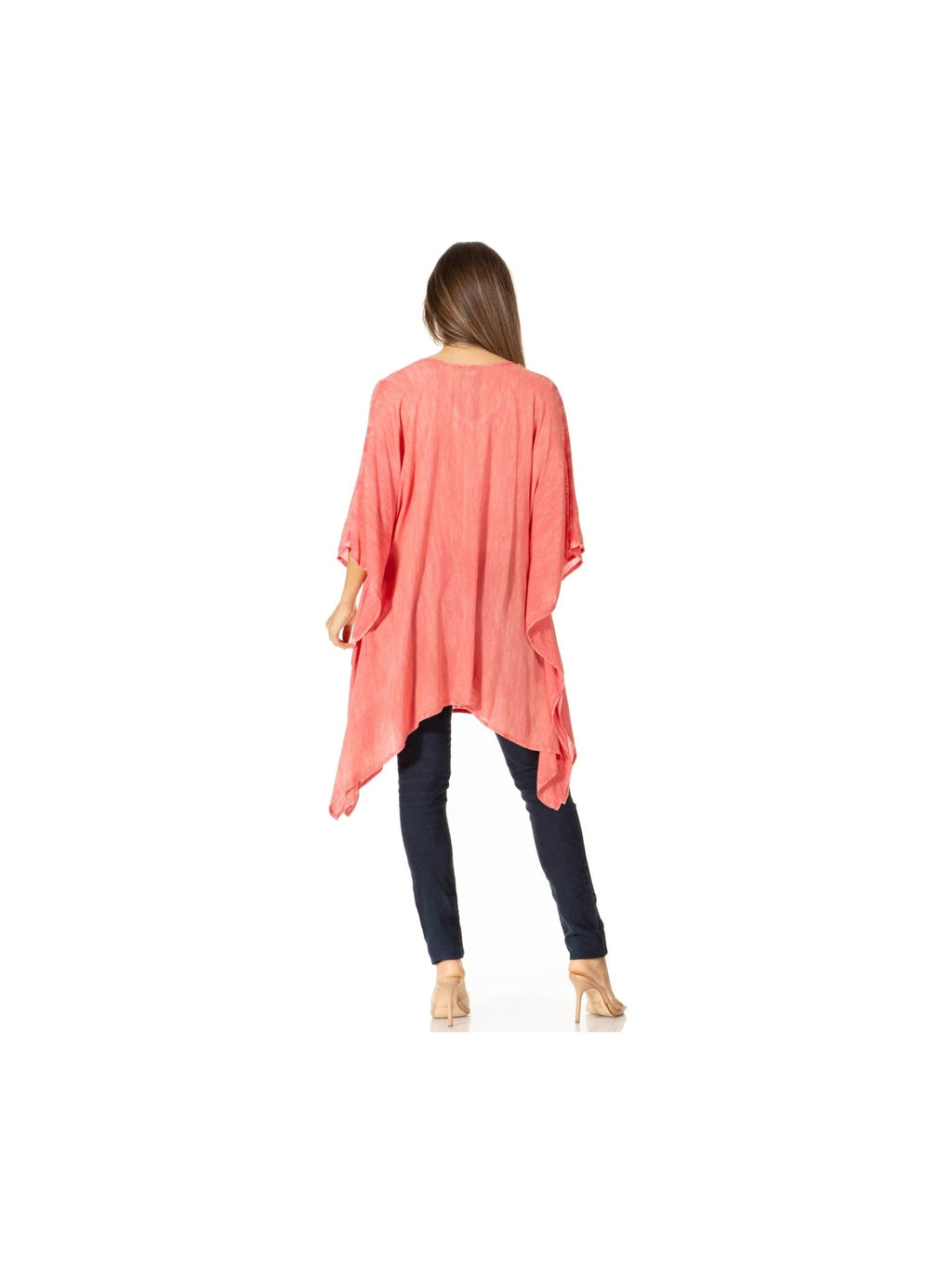 Sakkas Wren Lightweight Circle Poncho Top Blouse With Detailed Embroidery - Courbe et Compagnie