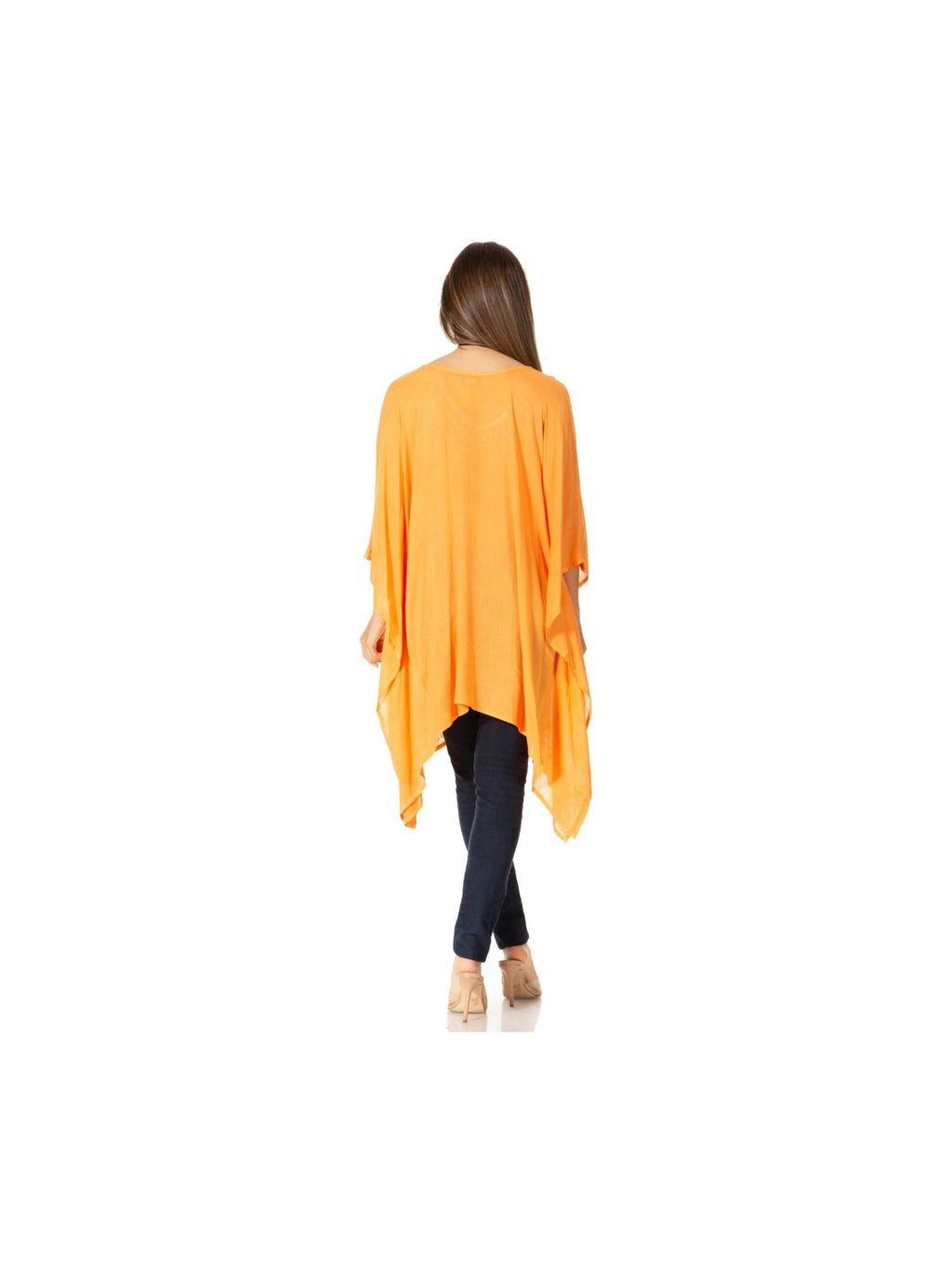 Sakkas Wren Lightweight Circle Poncho Top Blouse With Detailed Embroidery - Courbe et Compagnie