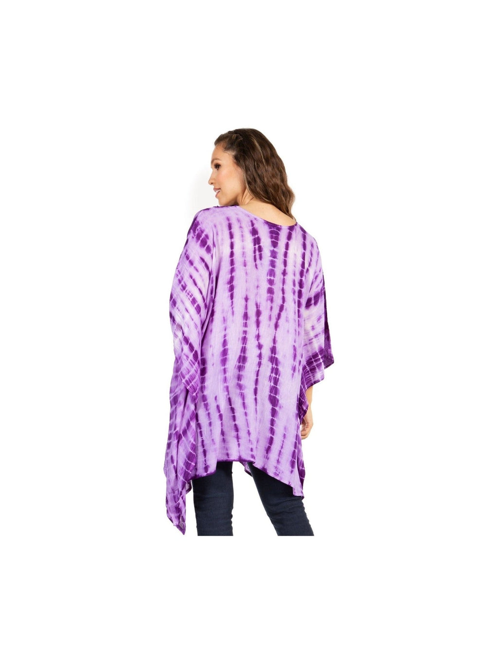 Sakkas Wren Lightweight Circle Poncho Top Blouse With Detailed Embroidery - Courbe et Compagnie