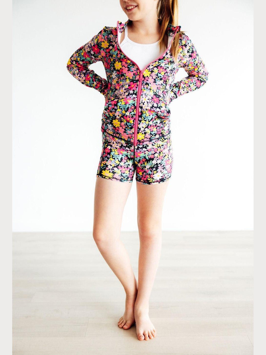 SALE Flexible Floral Active Shorty Shorts - Courbe et Compagnie
