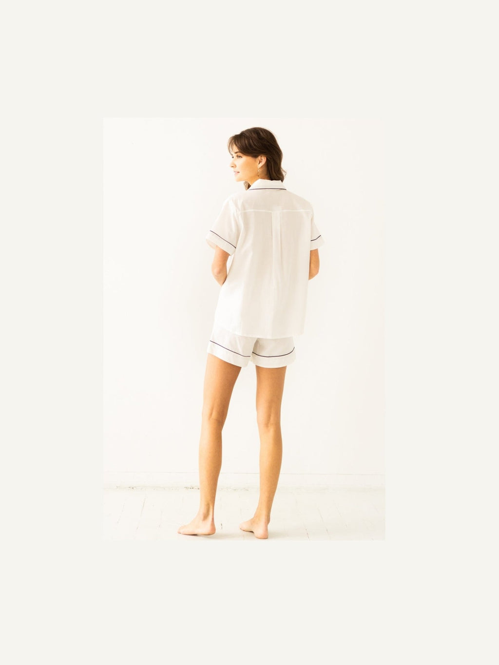 SALUA Classic Shorties Pajamas in Woven Cotton - Courbe et Compagnie