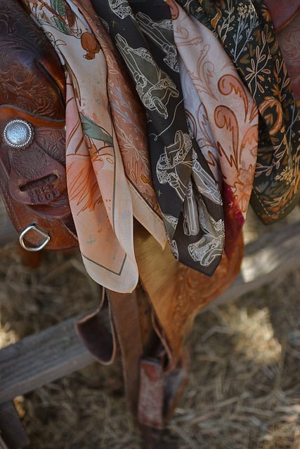 September Ride Cowgirl Silk Scarf Wild Rag - Courbe et Compagnie