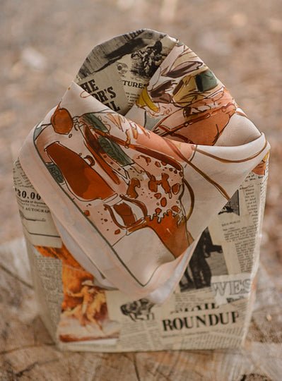 September Ride Cowgirl Silk Scarf Wild Rag - Courbe et Compagnie