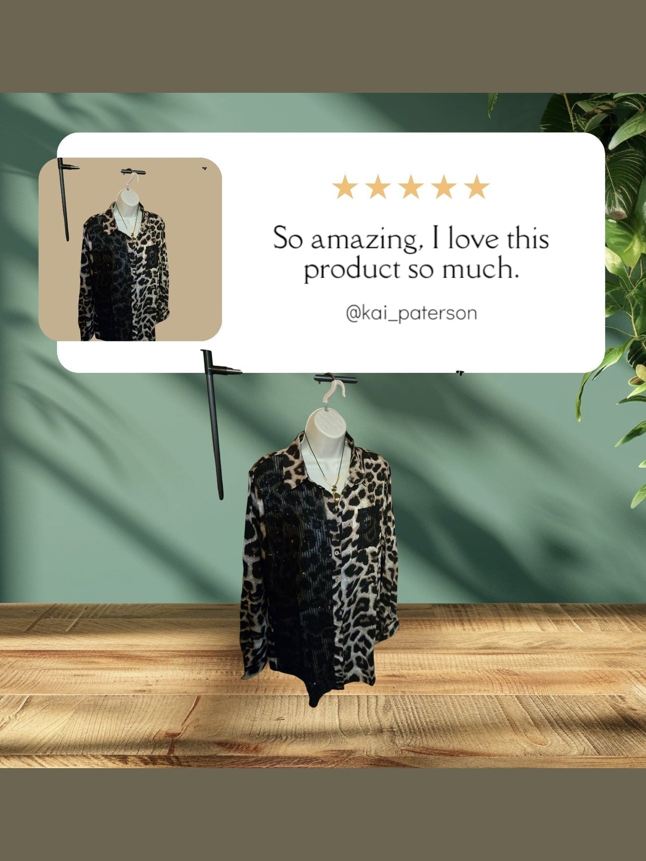 Sequin Leopard Print Button Down Blouse – Glam Wild Long Sleeve Top - Courbe et Compagnie