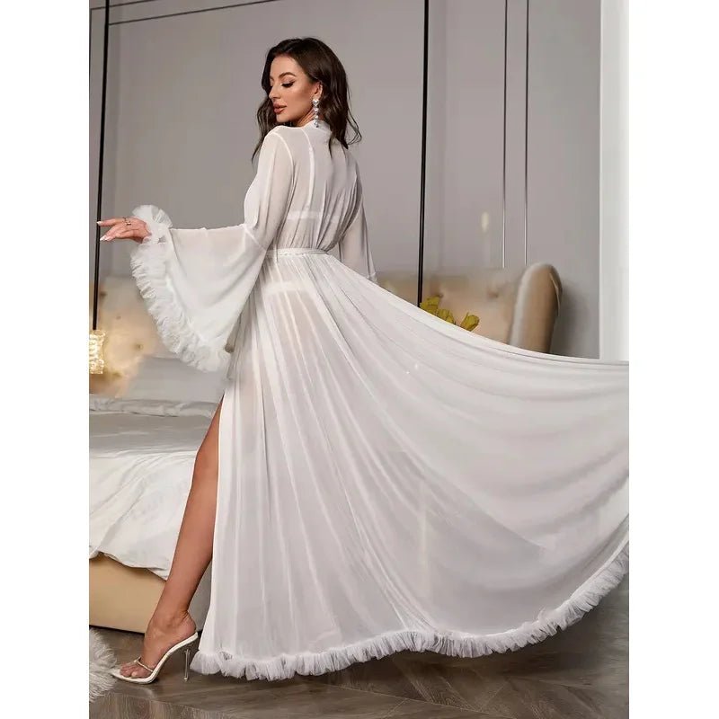 Sexy See-through Lace Sleepwear 2026 New Style Leisure Home Sleep Robe Use Comfortable Polyester Fabric Four Seasons universal - Courbe et Compagnie